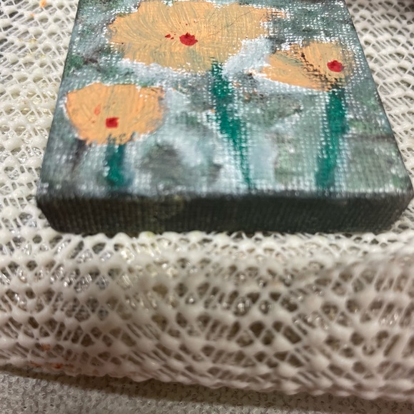 Floral Oil Canvas Painting Bundle 4x4 inches (Unframed) - Picture 4 of 10